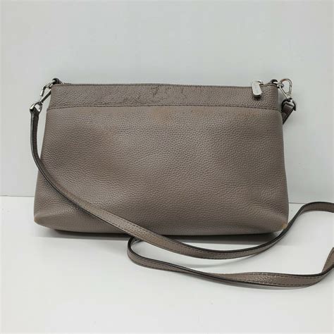 Michael Kors taupe (tan) soft pebbled leather bucket bag handbag.